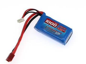 7.4V Lipo Pil 1000mAh - Slim