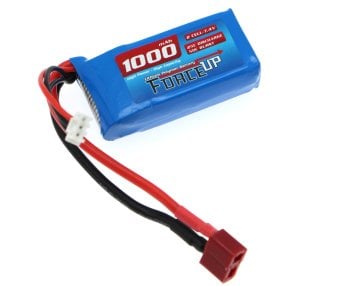 7.4V Lipo Pil 1000mAh - Slim