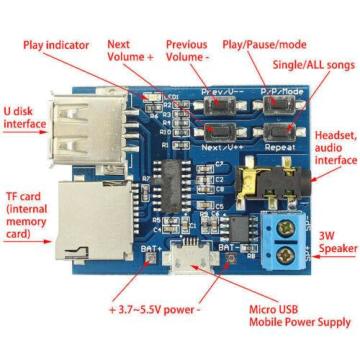 Mono 3W Amfi Devresi / MP3 Çalar Devresi