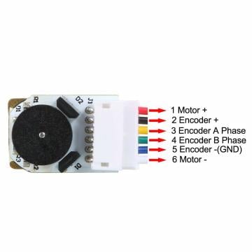 Enkoderli 6V 250Rpm Mikro Dc Motor