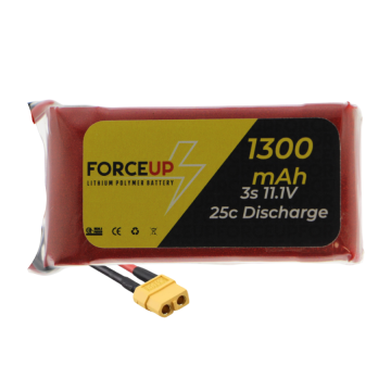 11.1V 1300mAh 25C Lipo Batarya 3S Force-Up Pil