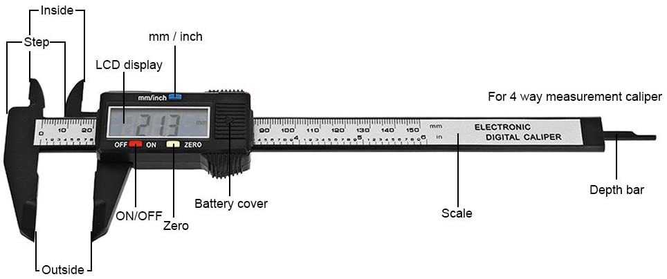 150mm Dijital Ekranlı Elektronik Kumpas