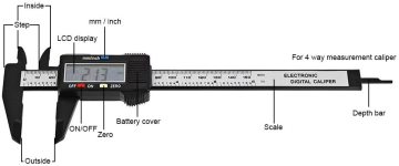 150mm Dijital Ekranlı Elektronik Kumpas