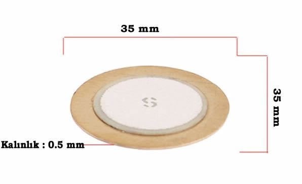 Piezo Disk 35mm Çap