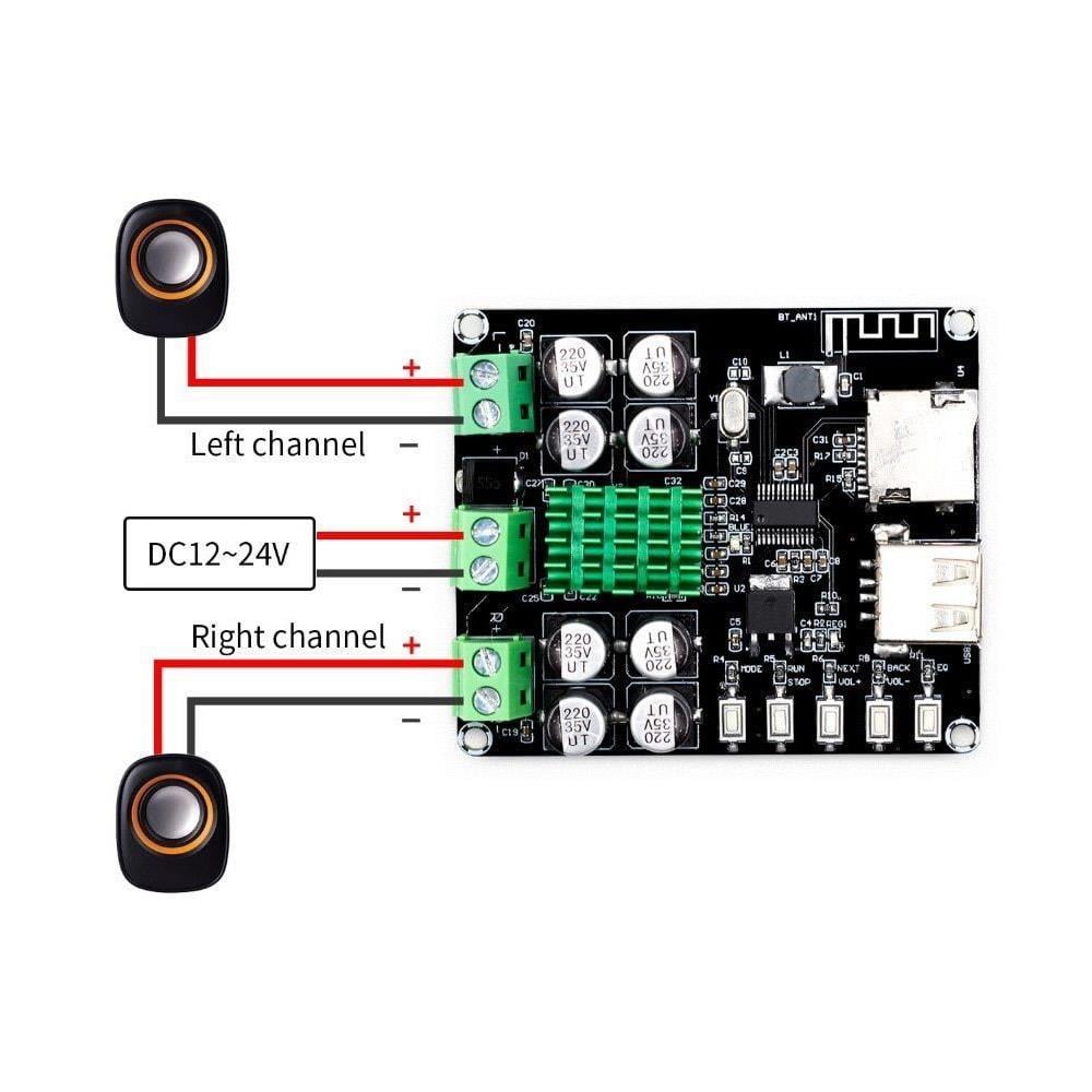 VHM-302 TPA3116D2 2x50W Stereo Bluetooth Amfi Devresi