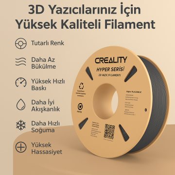 Creality Hyper PLA 1.75 mm 1 kg Siyah Filament