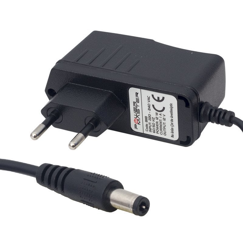 12 Volt 1 Amper Adaptör
