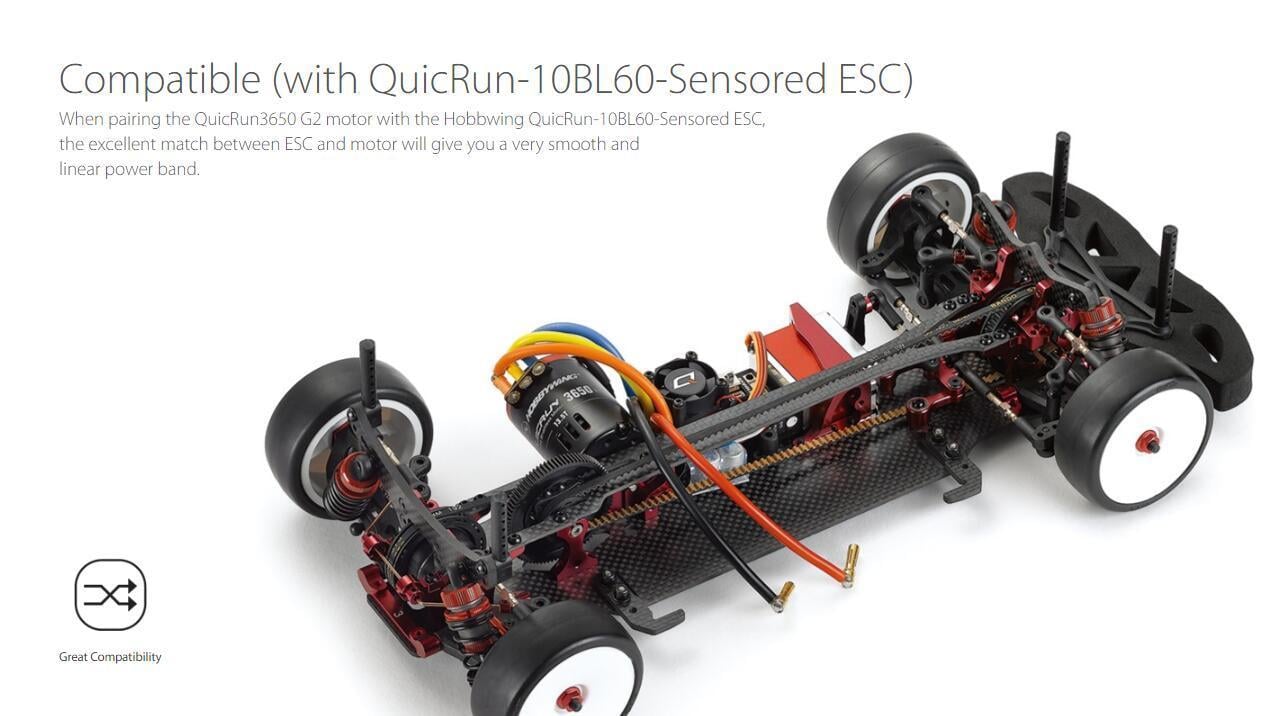 HobbyWing QuicRun 3650 sensörlü fırçasız Motor ,Esc ve Programlayıcı Combo Set