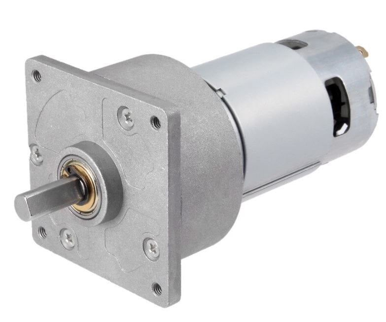12V 5Rpm 60mm Redüktörlü Kare Flanşlı Dc Motor