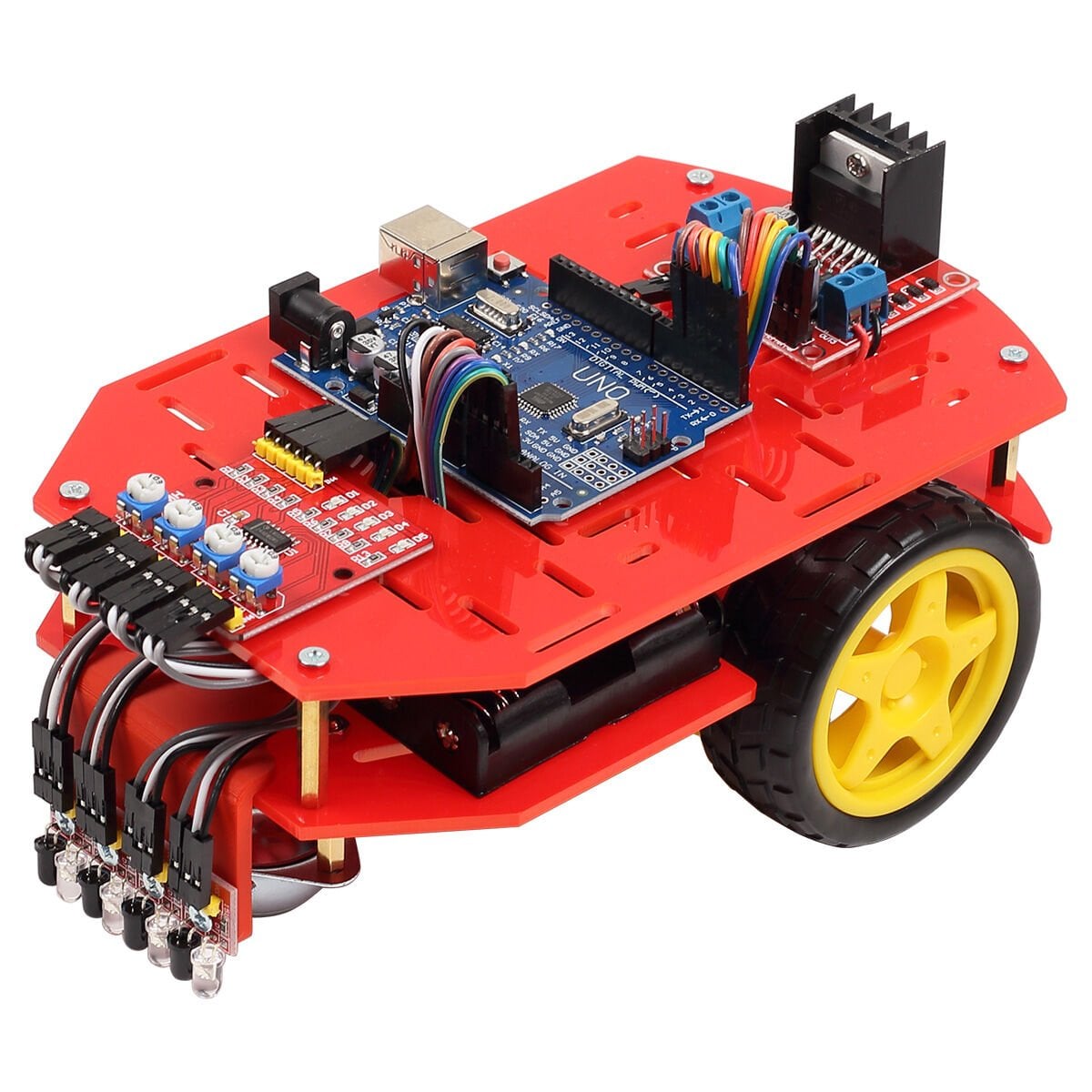 Arduino Çizgi İzleyen Robot Kiti - Demonte