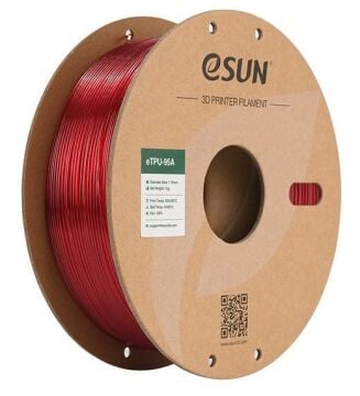 eSUN Transparan Kırmızı eTPU-95A Filament 1.75mm 1 KG