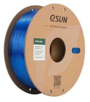 eSUN Transparan Mavi eTPU-95A Filament 1.75mm 1 KG