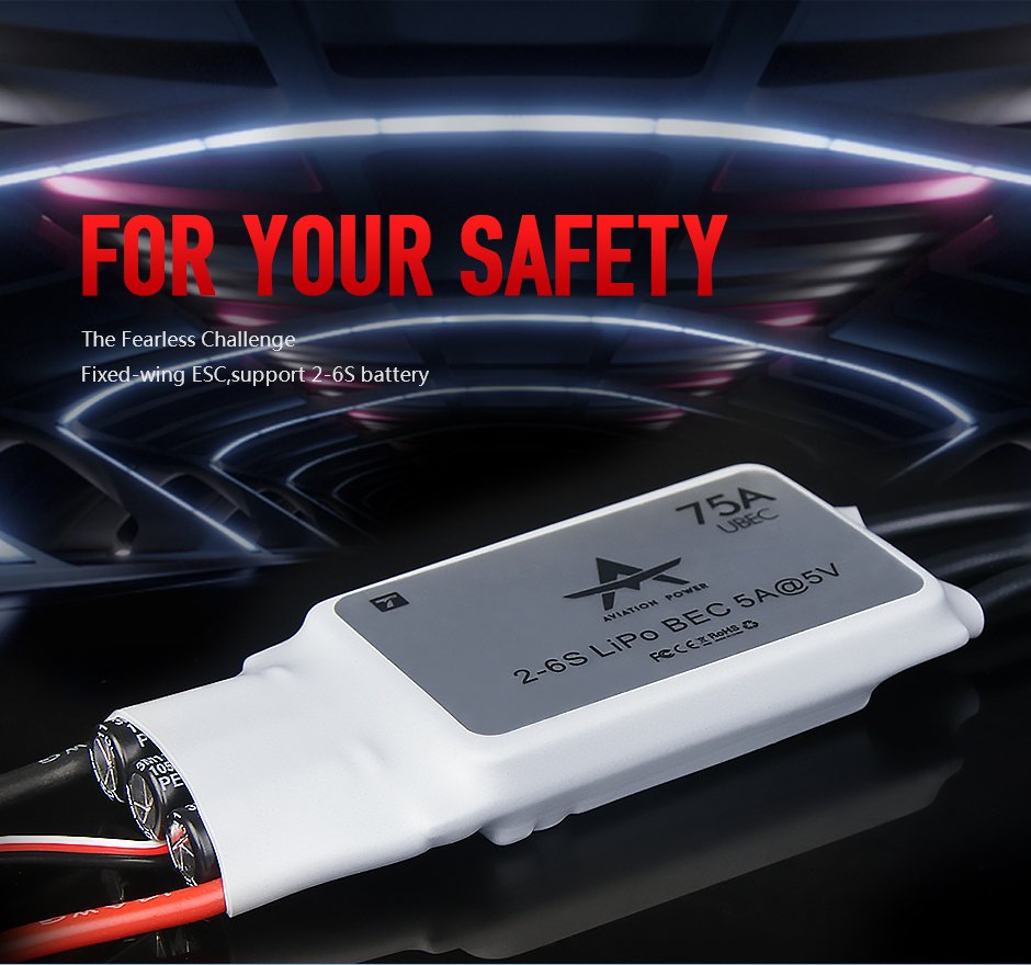 T-Motor AT 75A 2S-6S UBEC Fırçasız ESC Motor Sürücü