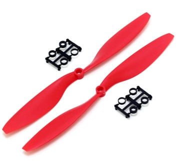 1045 Kırmızı Plastik CW/CCW Pervane Seti