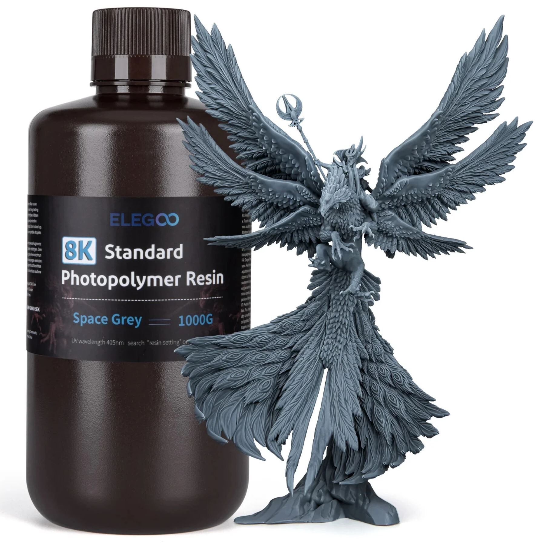 ELEGOO 8K Standart Fotopolimer Reçine Uzay Grisi - 1Kg